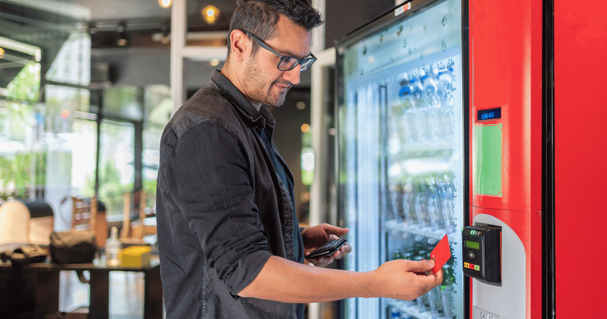 Man used tap payment method to purchase a snack.